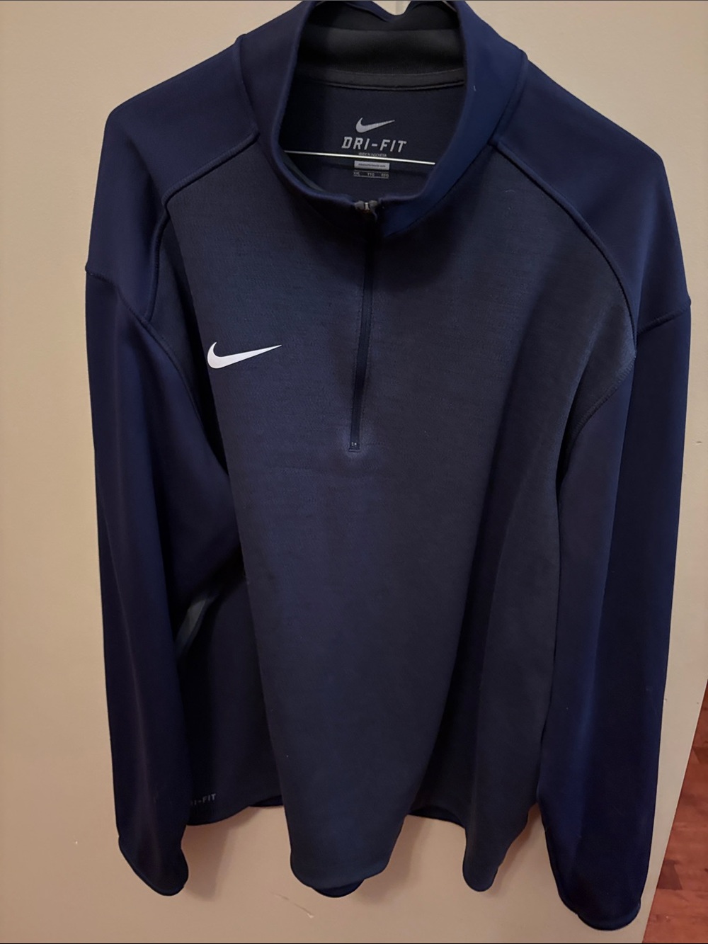 Nike Navy Dri-FIT Quarter-Zip Performance Pullover